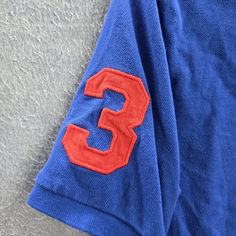 Polo Ralph Lauren Boys M Blue Big Pony Logo Embroidered Classic Fit‎ Collar